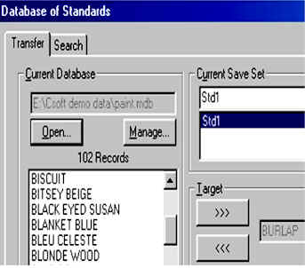 Database of Standards uses ODBC format
